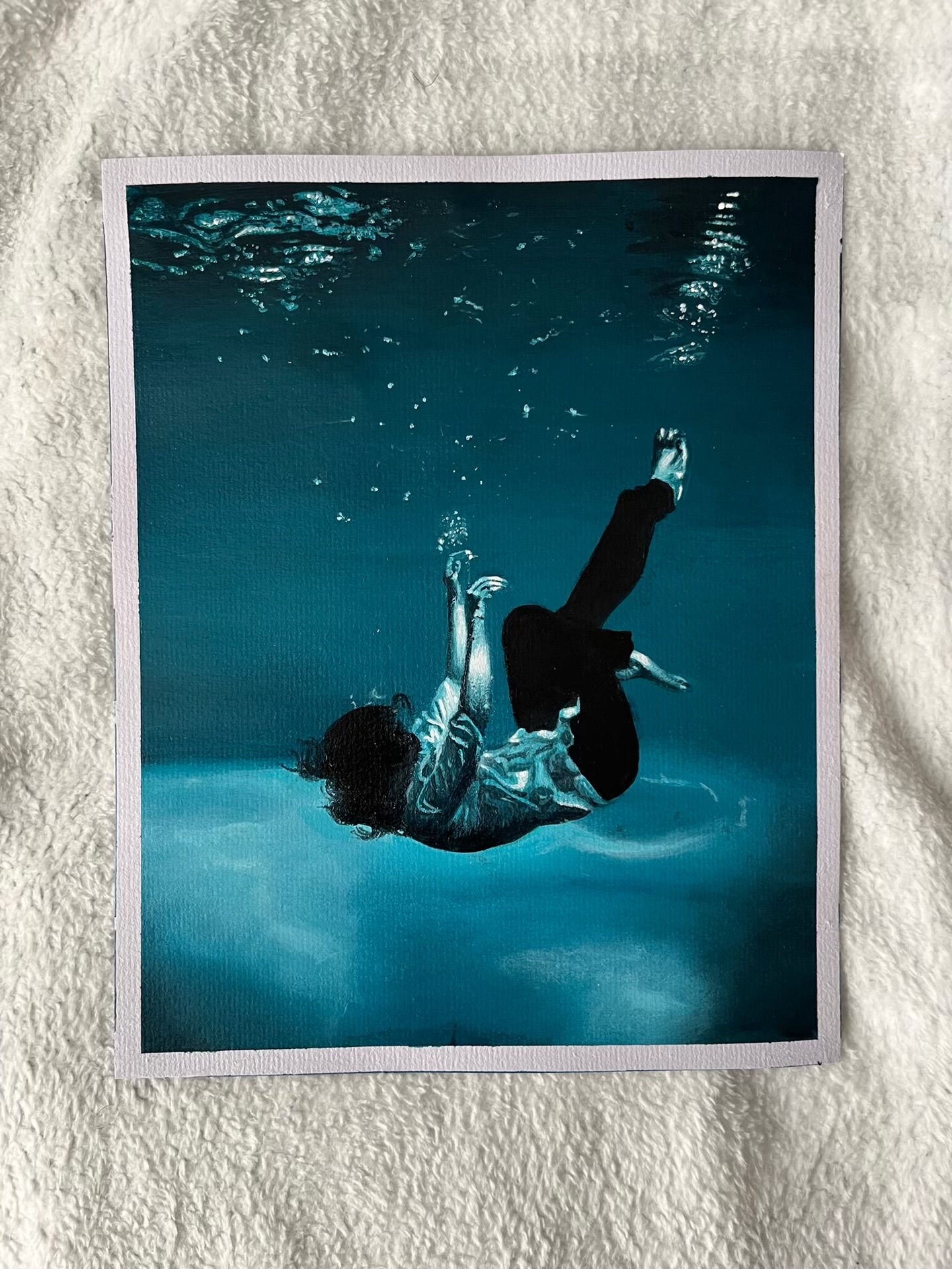Beneath Calm Water, another view of the painting